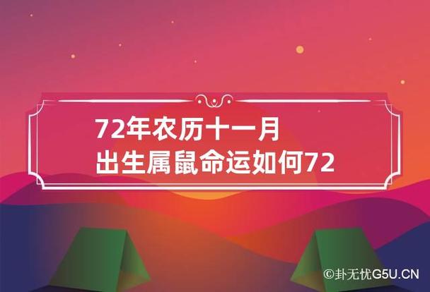 72年农历十一月出生属鼠命运如何 72年农历十一月老鼠命运