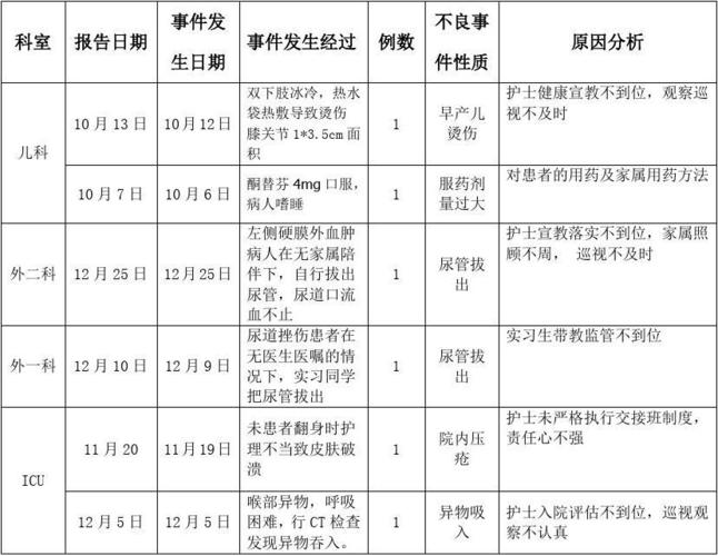 2023年第四季度季度护理不良事件案例成因分析报告