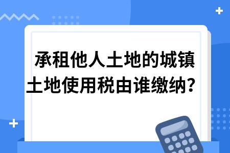 承租他人土地的城镇土地使用税由谁缴纳