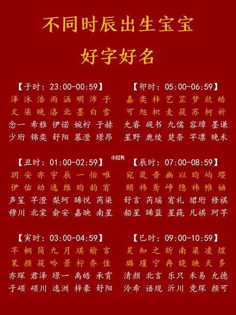 宝宝取名字不同时辰出生宝宝好名好字