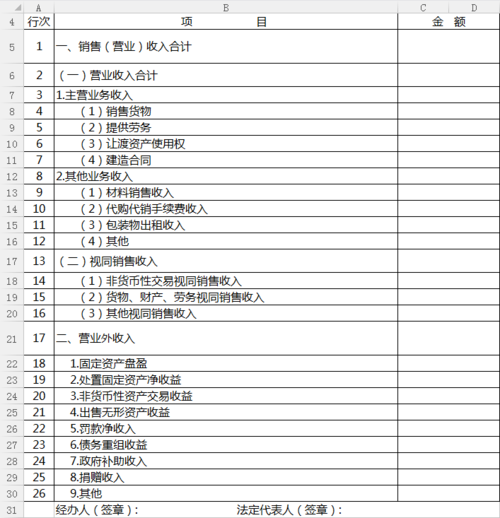 办公模板 财务报表 销售(营业)收入明细表