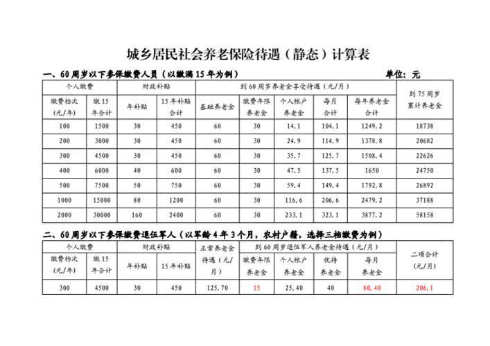 城乡居民社会养老保险待遇计算表.doc 2页