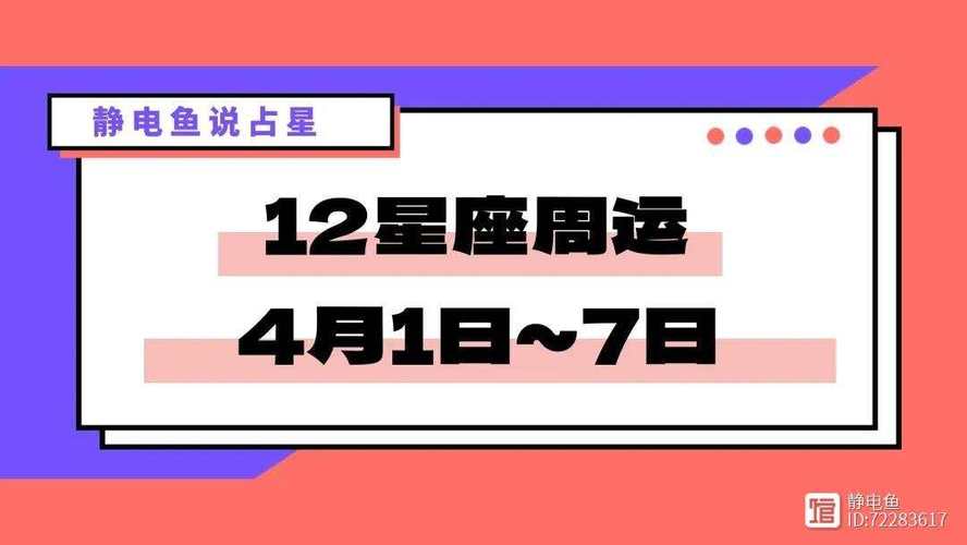 12星座下周运势4月1日7日