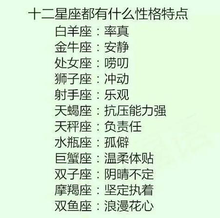 12星座女生性格 星座女性格特点分析