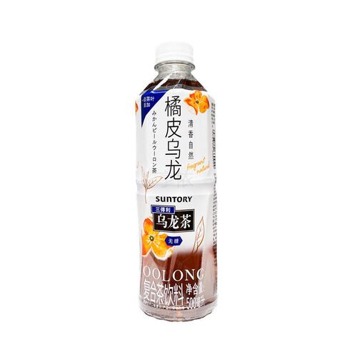 得利 500ml。5瓶 suntory三-得利橘皮乌龙茶无蔗糖清爽黄金桂茉莉 微甜