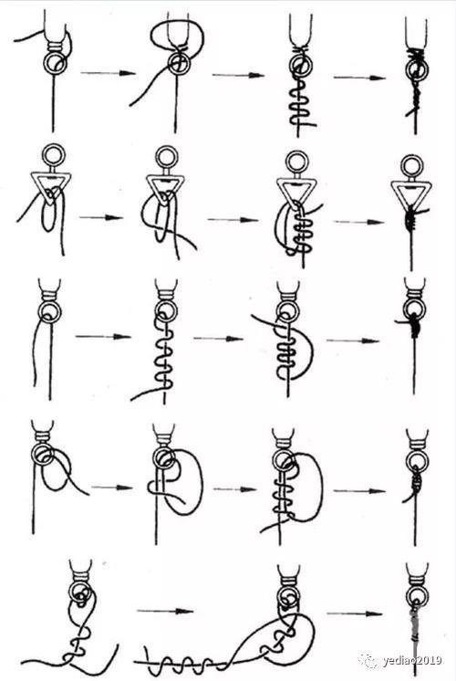双钩与八字环的绑法 双钩绑法详细图解
