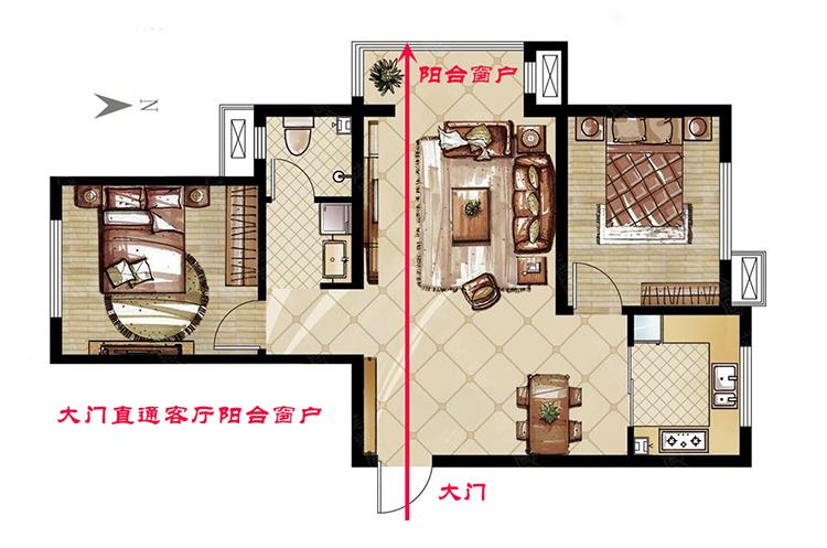 家居风水阳台正对大门_大门正对厕所装修_玄关鞋柜鱼缸 正对大门