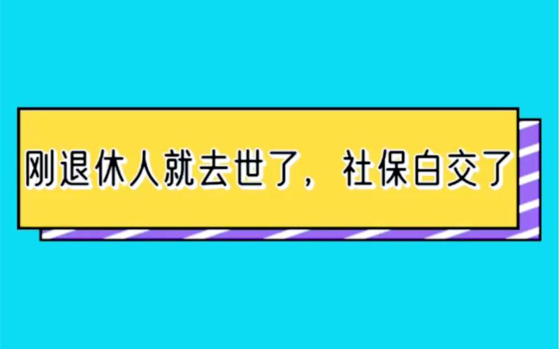 刚退休人就去世了,社保白交了?_哔哩哔哩_bilibili