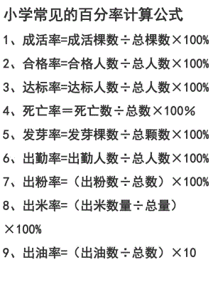 常见的百分率计算公式.doc