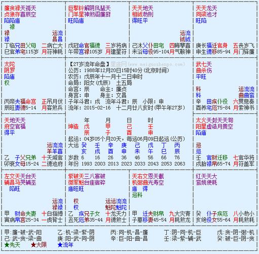 紫薇斗数元亨利贞排盘紫薇斗数流年盘(紫薇流年盘在线排盘)