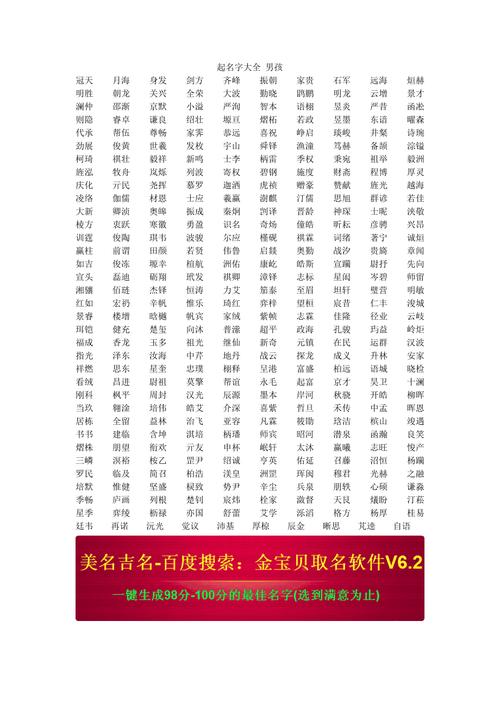 男宝宝名字大全100个寓意美好的男孩名字男孩名字大全怀(男孩子名字)