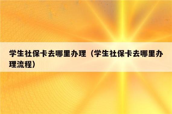 小学生怎么办理社保卡?去哪里办?