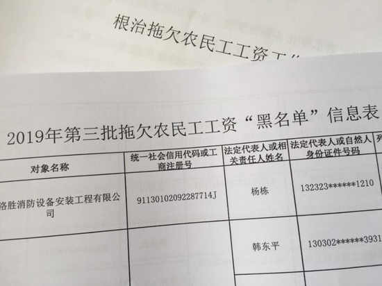 2023第3批拖欠农民工工资黑名单公布涉100家企业