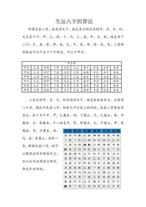 时辰对照表 生辰八字 - 百度文库