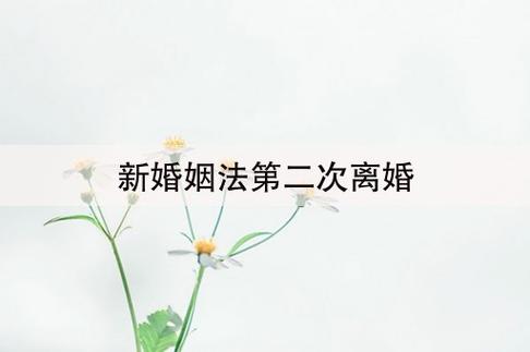 新婚姻法第二次离婚(第一次起诉离婚没离成)