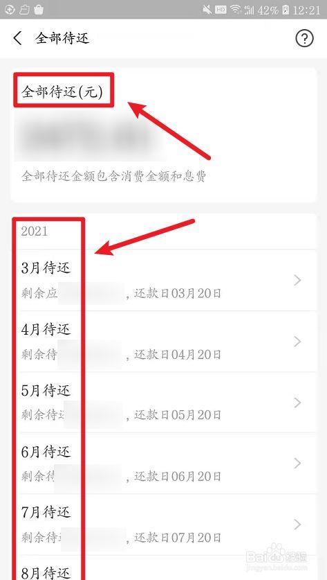 支付宝如何查看花呗全部待还明细?