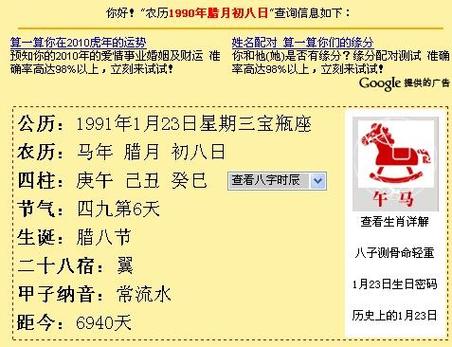 农历1990年腊月初八是什么星座?