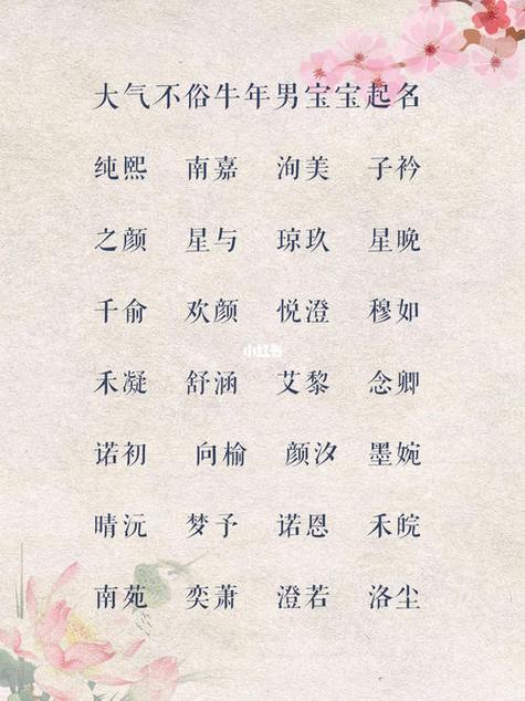 100分的姜姓男孩名字 牛年男孩名字大全免费