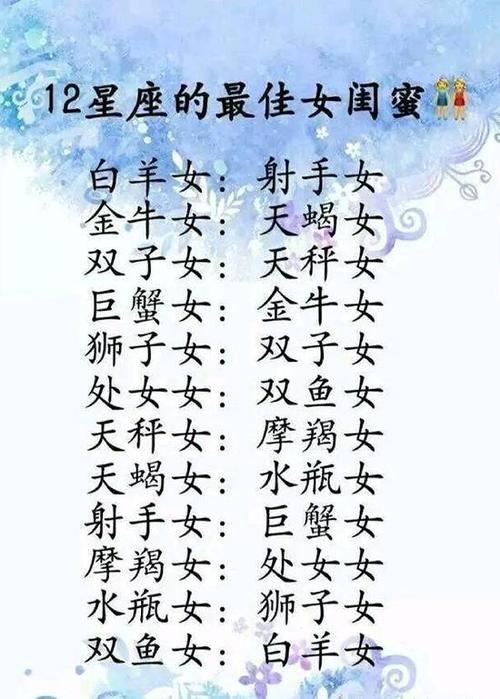 12星座的最佳女闺蜜,12星座突然怦然心动是因为什么_天秤座